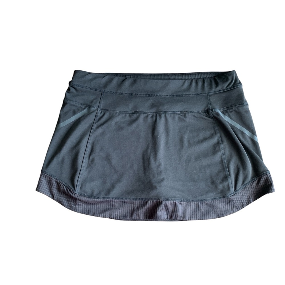 Athleta womens black skort skirt size large athletic pickleball tennis stretch